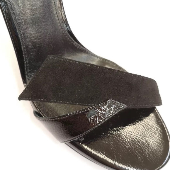 LANVIN Leather Ankle Strap Sandals US9 EU39 Rear Zip Made in Italy - Picture 6 of 7